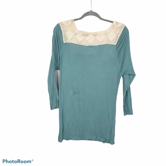 Tiny Anthropologie sea foam green boatneck top - Picture 4 of 7